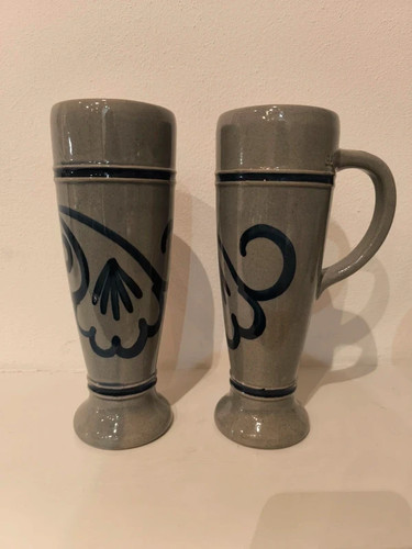 Steingut bierkrüge 5 - 2, 0,5