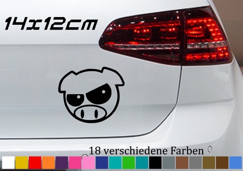 Böses schwein 14x12cm car - schwein,