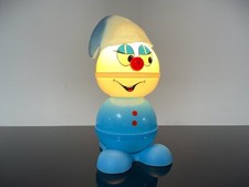 Schlumpf Lampe blau Kinderzimmer Nachttischlampe Vintage Italien 80er Jahre