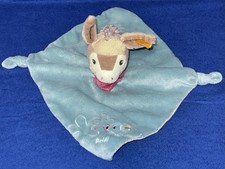Schmusetuch Steiff Esel Issy blau + Streifen