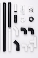 Warmluftleitung für Pelletöfen Warmluft Kanalisierung 60mm Comfort Air Rohre 