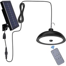 SOLAR LED HÄNGELAMPE SOLARBETRIEBENE PENDELLEUCHTE INDUSTRIE MIT FERNBEDIENUNG