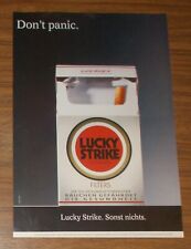 Seltene Werbung LUCKY STRIKE - Don't panic 1992