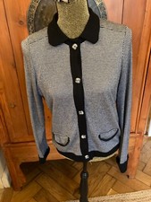 Schöne Jacke pepita schwarz weiss Sweater VIVE MARIA Gr. M