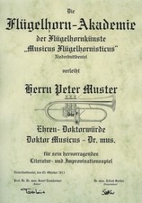 Ehren Doktorwürde Flügelhorn