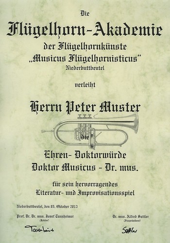 Ehren doktorwürde flügelhorn - ehren,
