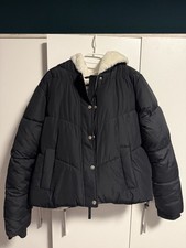 Hollister Winterjacke Damen Größe XL Schwarz Wie Neu mit Kapuze