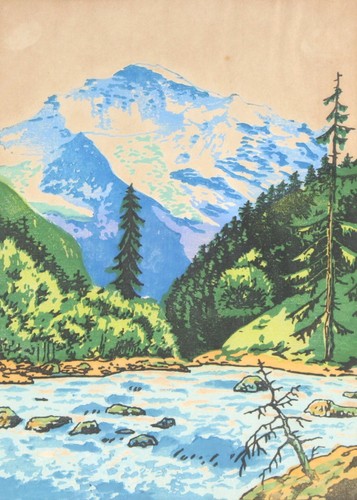 Alpine berglandschaft fluss - alpine,