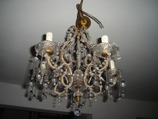 Kristall Glas Kronleuchter Deckenleuchte Lüster Deckenlampe Lampe Alt Filigran