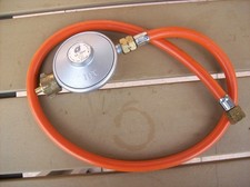 Druckminderer 80 cm Schlauch, Gasdruckregler, Gasgrill, GasflaschePropan 50 mbar