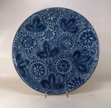 Großer Schleiss Gmunden Austria Keramik Wandteller 1950er Ernst Huber 33 cm