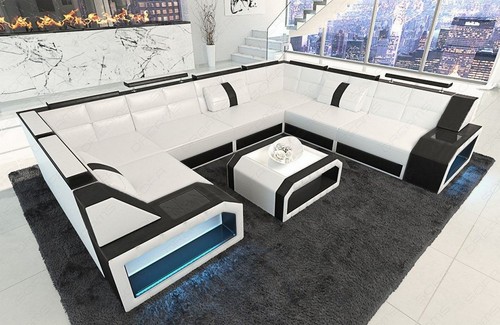 Ledersofa eckcouch - ledersofa,