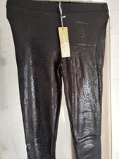 Glanz Leggings schwarz Wetlook