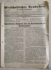 Deutsche Steuer-Zeitung 1933, Wirtschaftlicher Beobachter, alte Zeitung