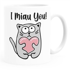 Kaffee-Tasse Spruch I miau you