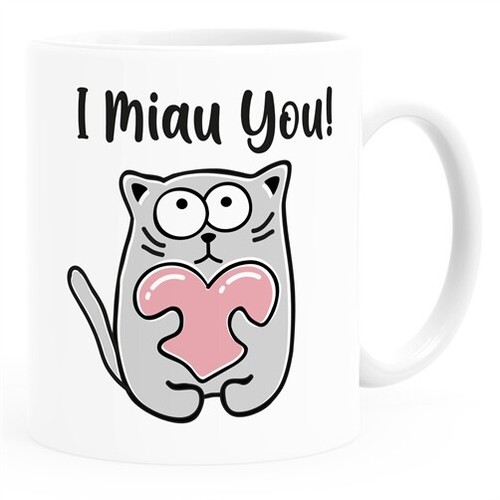 Kaffee tasse spruch miau you - kaffee-tasse,