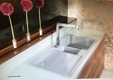 Keramikspüle Systemceram Beta100 REVERSIBEL PLATIN/Grau 506370  Zubehör+Exzenter