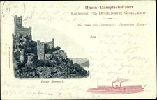 Ak Niederheimbach am Rhein, Burg Sooneck, Dampfer Deutscher... - 10703741