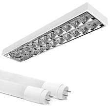 *NEU* TOP SET LED Rasterleuchten mit 2X T8 LED 120cm G13 Bürolampe Rasterlampe