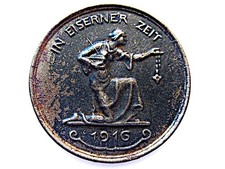 Medaille  1916  Gold gab ich