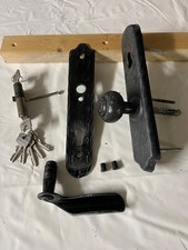 Antike Haustürdrückergarnitur Landhausstil, METALL mit 7 Sicherheitsschlüsseln