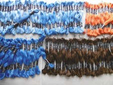 MEZ  Maridan  Garn - Stickwolle - Stickgarn  /  180 Doc / braun / blau / Orange