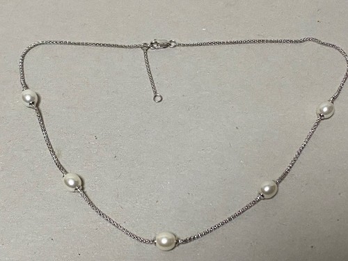 Kette mit perlen silber - kette,