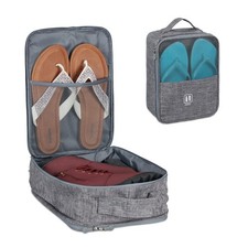 3 x Schuhtasche Reise Schuhkoffer grau Schuhbeutel für Trolley Reise-Schuhtasche
