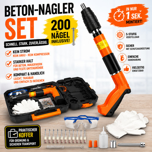 Beton nagler set 200 nägel - beton-nagler,