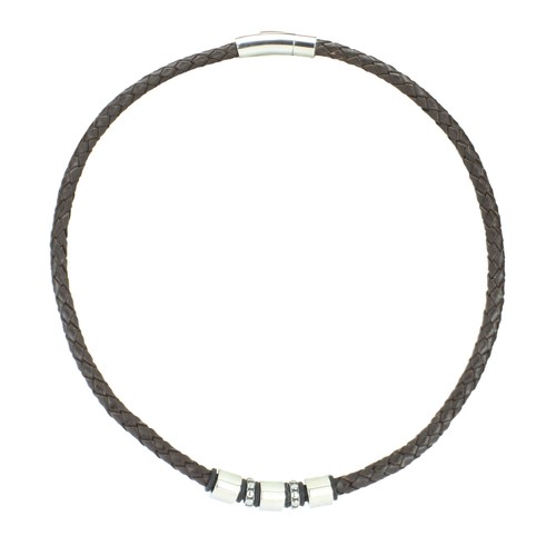 Leder halsband kette mit - mit, 5