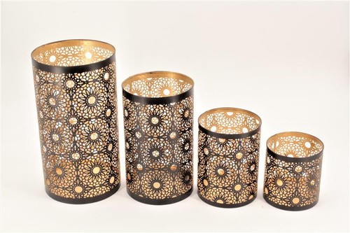 Windlicht romantic gold - romantic, 5er