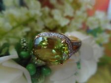 Ca. 5,28 ct! Unbehandelter SPHEN 750er/18K Gelbgold Ring mit 55 VS DIAMANTEN