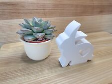 Oster Hase mit Herz weiß