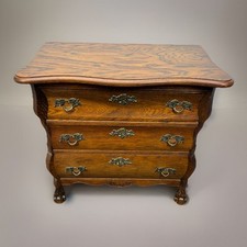 Kommode mit drei Schubladen Vintage Art Deco Holz 