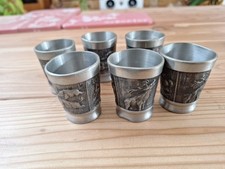 Zinn Schnapsbecher Set, 6