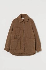 H&M Teddy Jacke Mantel Braun