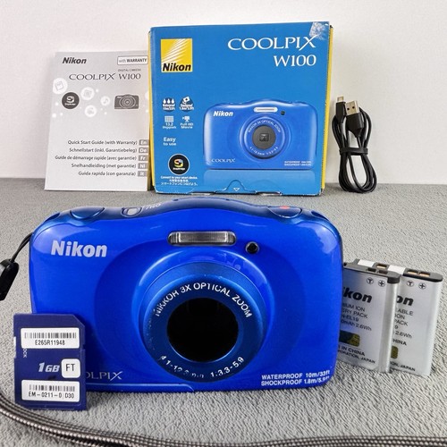 Nikon coolpix w100 blue - nikon, 13,2