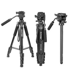 ZOMEI Q310 Profi Videokamera Stativ Fluidkopf für Canon Sony Nikon