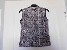 Damenbekleidung Gr.M Rolli ärmellos beige-braun-schwarz Maße beachten gebraucht 