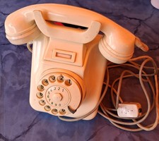 Wandtelefon Wählscheibe Weiß Post W49