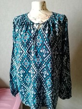 CECIL ✨Damen Marken Bluse Gr.L 44 türkis gemust.