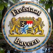 Blechschild rund Freistaat
