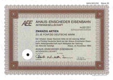 AHAUS ENSCHEDE Eisenbahn AEE 1989 Alstätte Bentheim Westfalen 1000 DM Reichsbahn