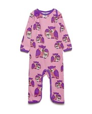 SMAFOLK Body Suit Einteiler Strampler für Mädchen 74 Eule rosa