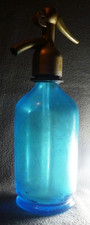 kleine antike SODAFLASCHE SIPHON SYPHON SELTZER SIFON BOTTLE GLAS Ungarn