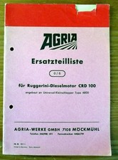 Ersatzteilliste Diesel Ruggerini CRD100 Agria 4800 ETL Motor Teileliste
