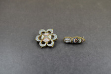 2 antike Broschen floral mit