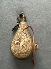 Deko Pulverbüchse Vintage Pulverflasche  Sammelstück Karneval  Pulverhorn Jäger