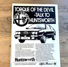 ALFA ROMEO SPRINT GRÜNES KLEEBLATT 1985 ORIGINAL RAHMENBARE WANDKUNST AUTOWERBUNG