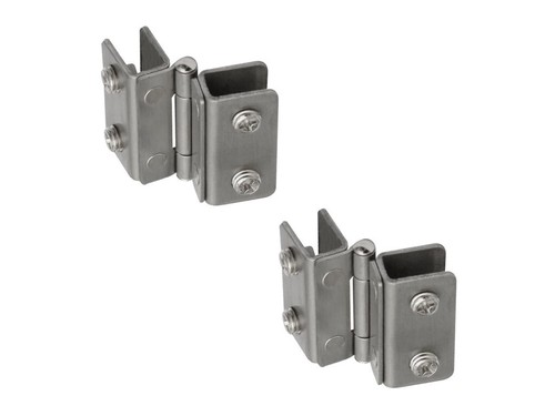 Edelstahl glastür - 2x,